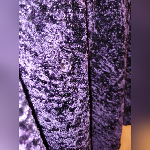 Royal Purple Velvet Cardigan - Picture 3 of 5